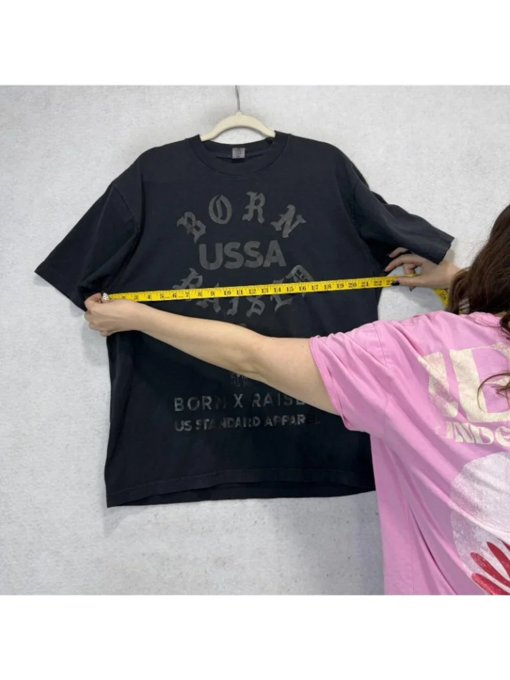 Born X Raised Shirt Mens Large Black Born USSA Raised Graphic Tee Cotton